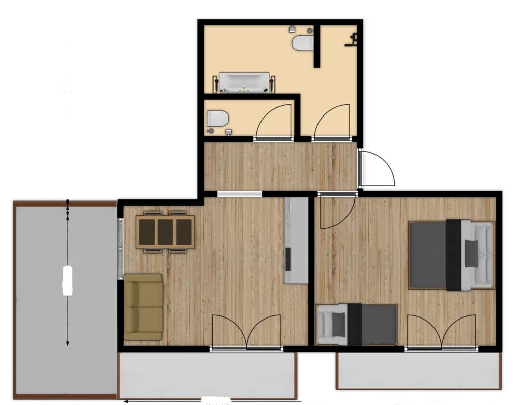 Floor plan of the Seefeld flat